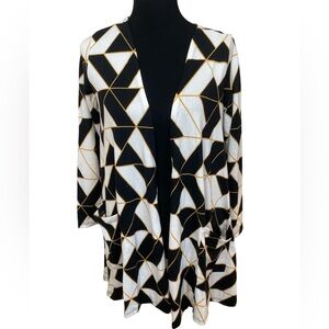 LulaRoe Caroline geometric print open cardigan sweater
